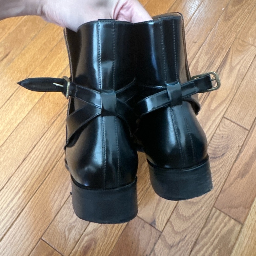 Margaux Black Leather Jodhpur Boots Made in Spain - Picture 3 of 7